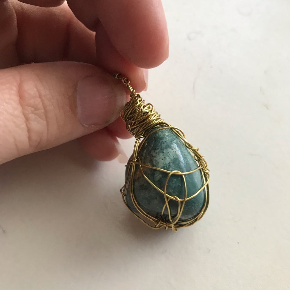 Wire wrapped agate - Picture 4 of 4